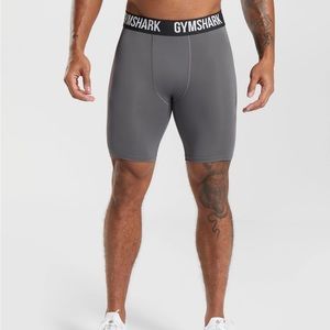 NWOT Gymshark mens base layer shorts in gray.